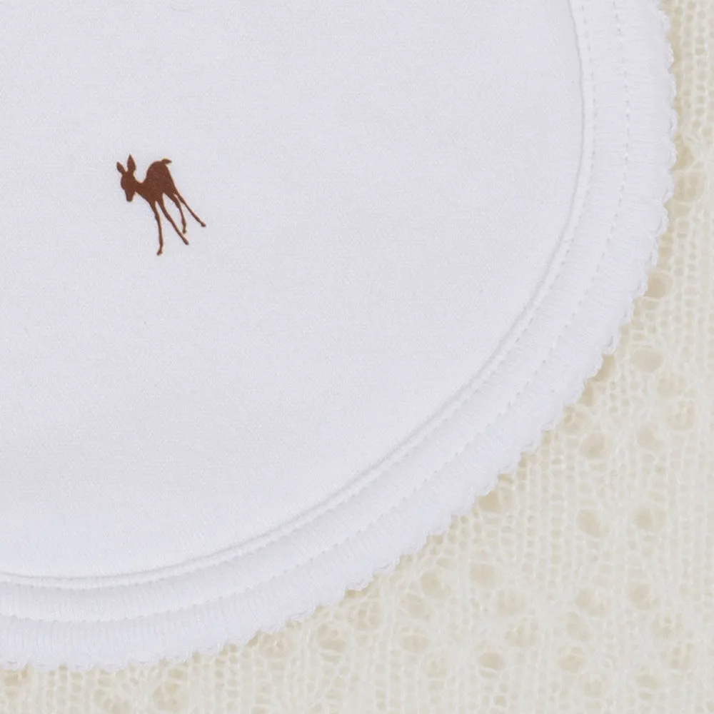 Baby Fawn Bib - White