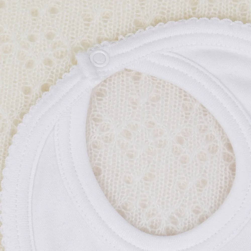 Baby Fawn Bib - White