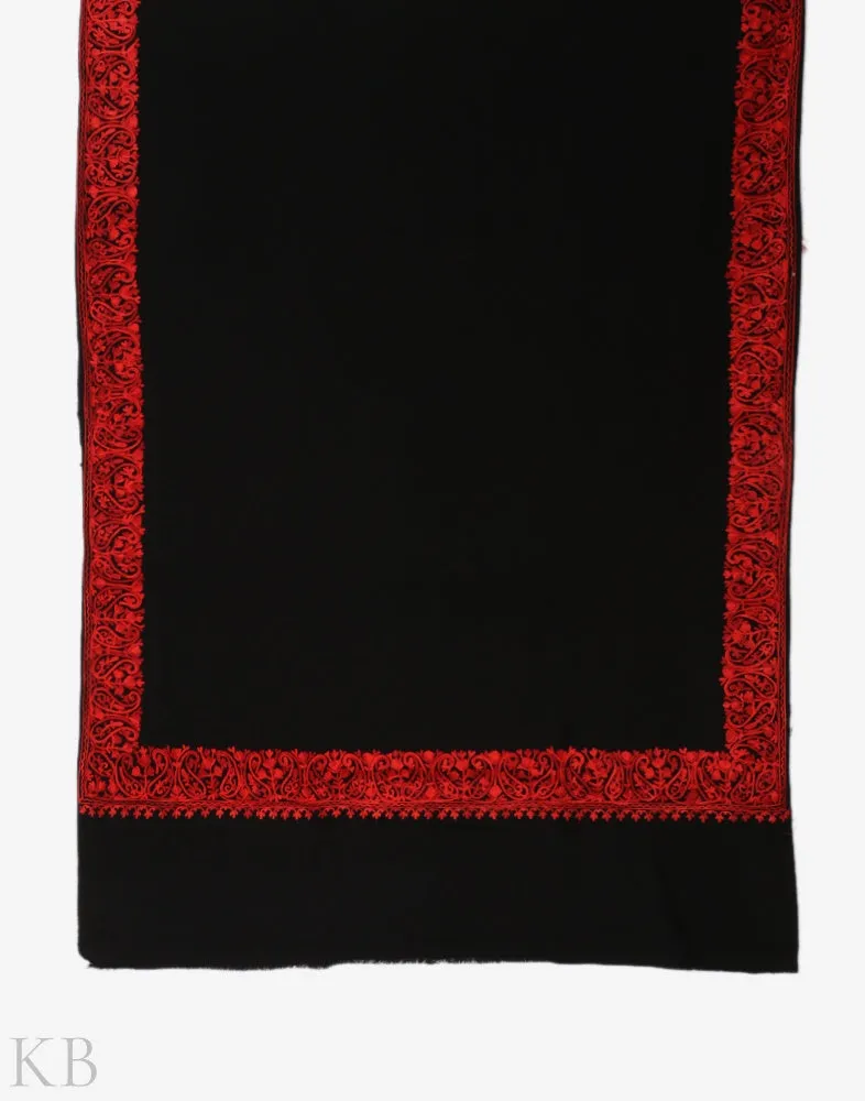 Black Aari Embroidered Cashmilon Shawl