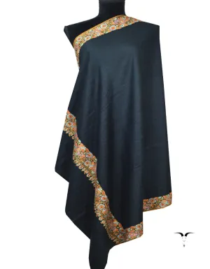 Black Embroidery Pashmina Shawl 7305