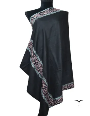 Black Embroidery Pashmina Shawl 7740