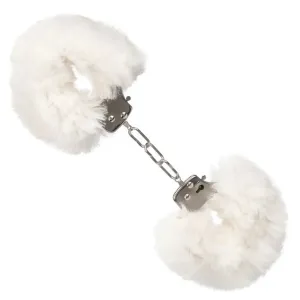 California Exotic White Ultra Fluffy Furry Metal Cuffs with 2 Keys