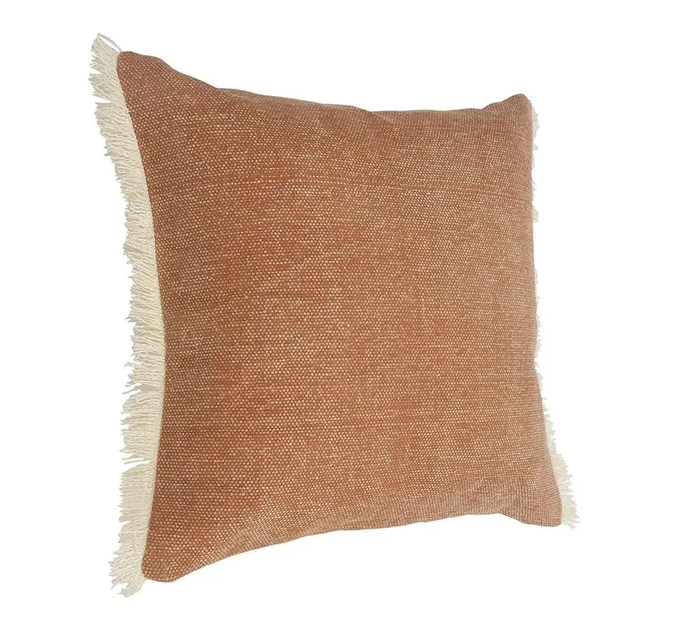 Caramel Coated Fringed ��LR07527 Throw Pillow