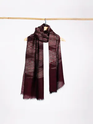 Contemporary Ikat Cashmere Scarf