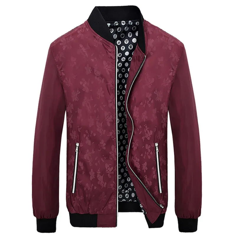 Floral Pattern Printed Slim Fit Jacket