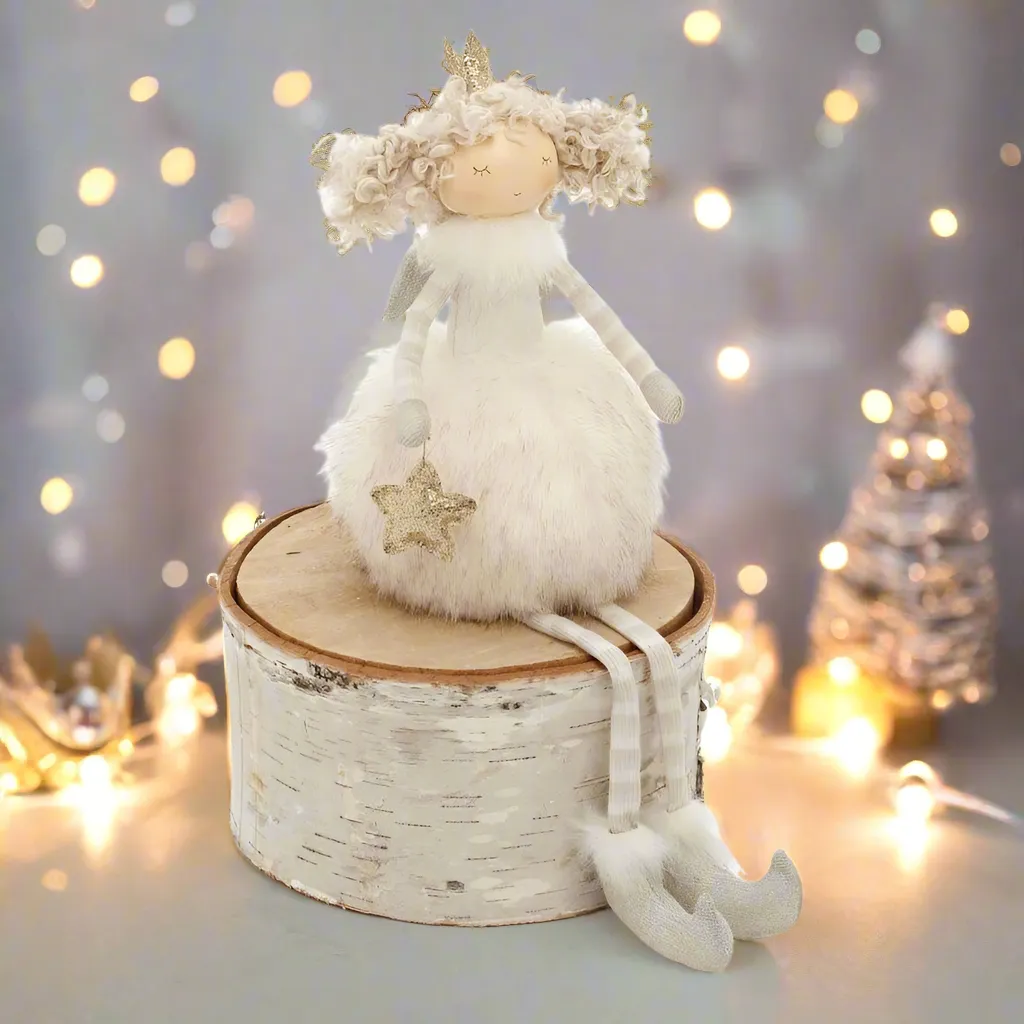 Ivory Sitting Fairy With Crown