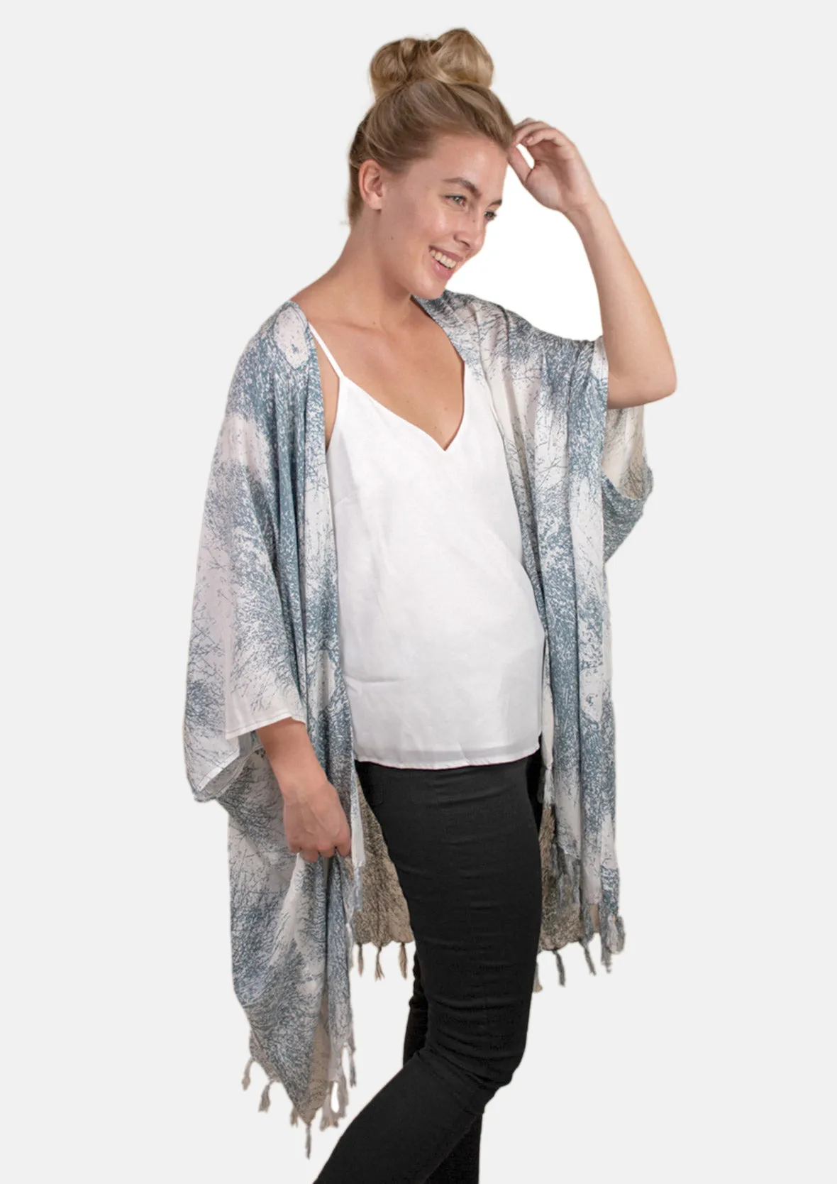 Kimono With Fringe Detailing