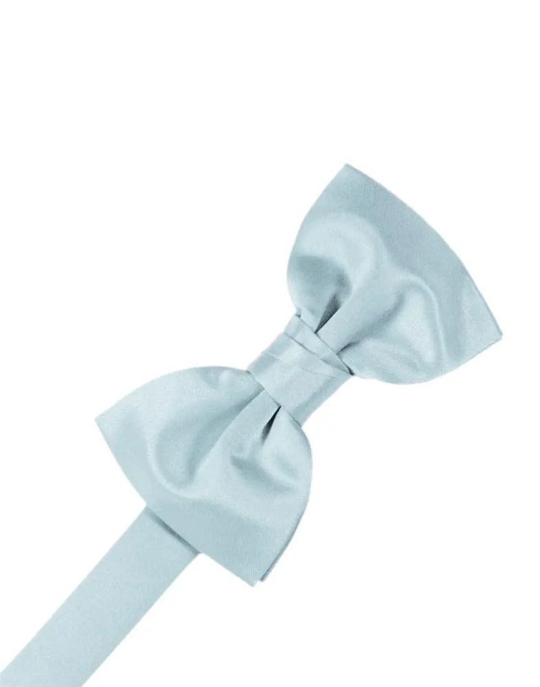 Light Blue Luxury Satin Bow Tie