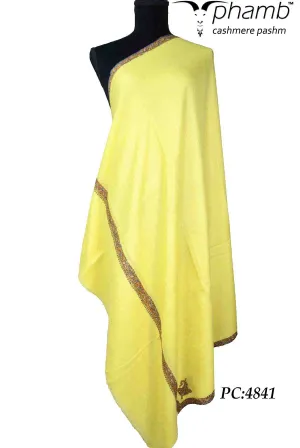 light yellow baildaar shawl - 4841