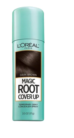 L'Oreal Paris Magic Root Cover Up Gray Concealer Spray Dark Brown 2 oz.