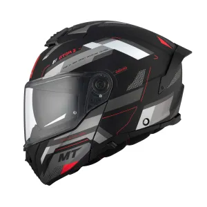 MT Atom 2 Bast D5 Matt Black Grey Flip up Helmet