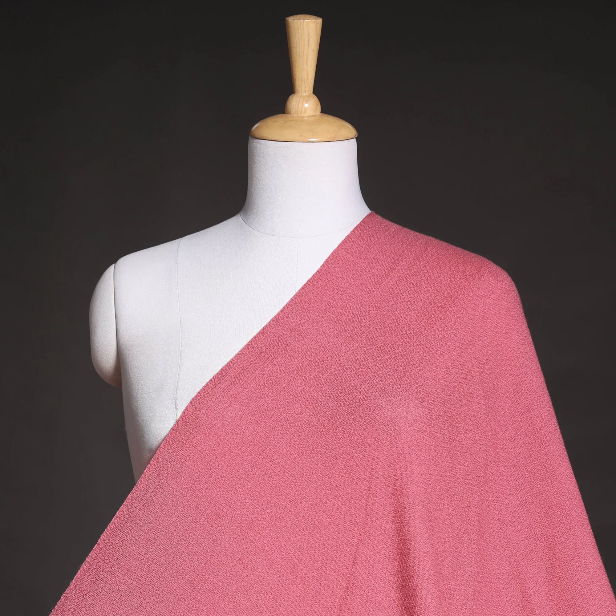 Pink - Kumaun Handwoven Pure Merino Woolen Fabric 03