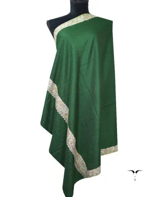 sacramento green embroidery pashmina shawl 8743