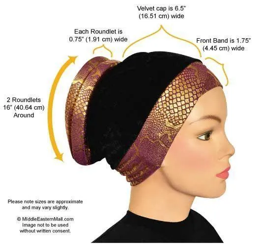 SMALL SIZE Wholesale Set of 6  Venetian Turban Hijab Caps